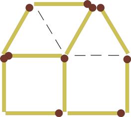 Домик из спичек - зеркальное отражение